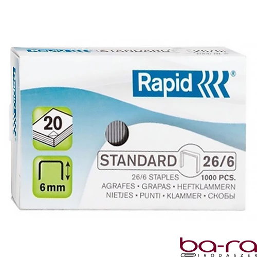 Tűzőkapocs RAPID 26/6 1000 darabos