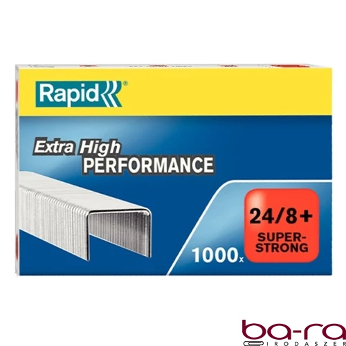 Tűzőkapocs RAPID Superstrong 24/8+ horganyzott 1000 darabos