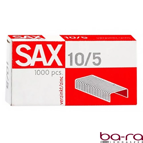 Tűzőkapocs SAX 10/5 cink 1000 darabos