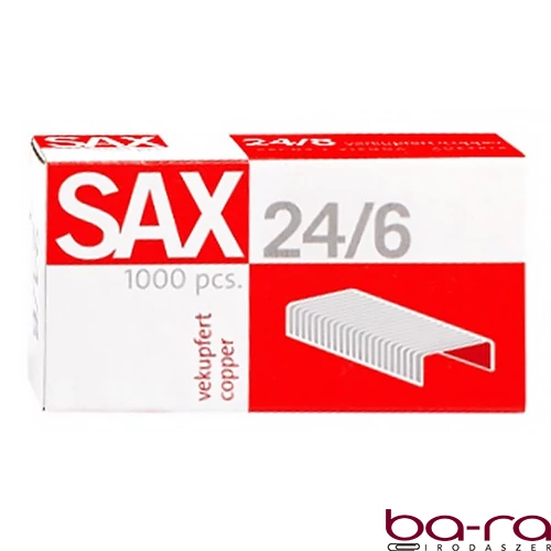 Tűzőkapocs SAX 24/6 réz 1000 darabos