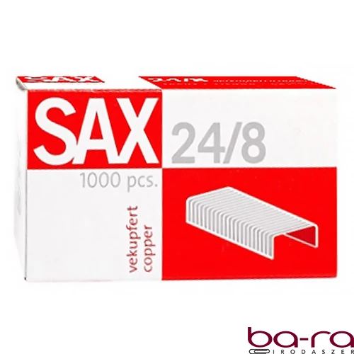 Tűzőkapocs SAX 24/8 réz 1000 darabos