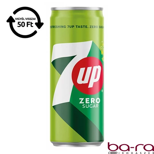 Üdítőital szénsavas 7UP Free 0,33L DRS