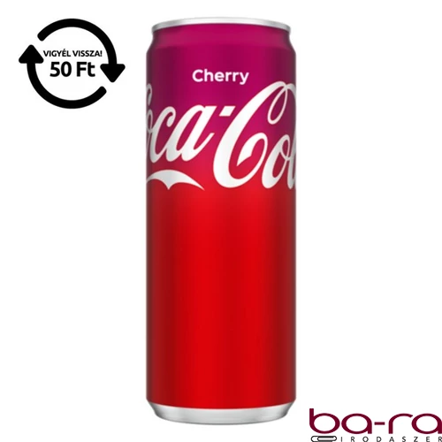 Üdítőital szénsavas COCA-COLA Cherry dobozos 0,33L DRS