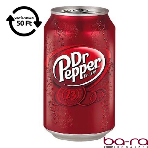 Üdítőital szénsavas DR PEPPER dobozos 0,33L DRS