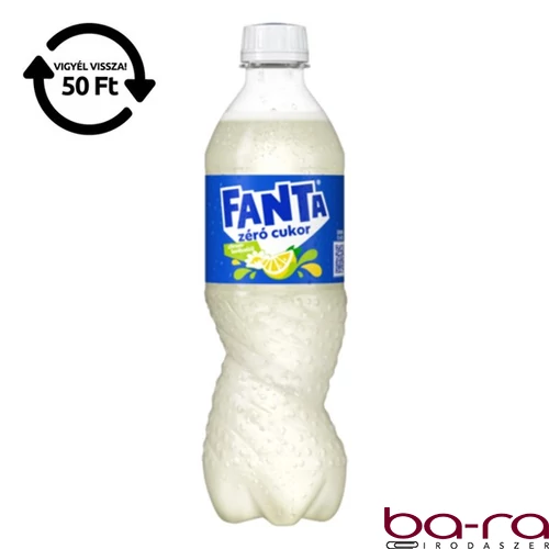 Üdítőital szénsavas FANTA Bodza-Citrom Zero 0,5L DRS