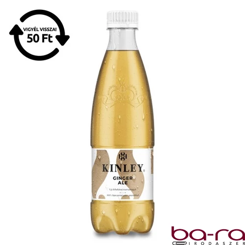 Üdítőital szénsavas KINLEY Gyömbér Rozmaring 0,5L DRS