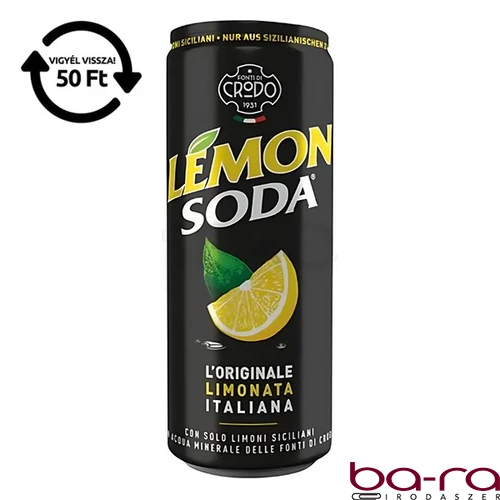 Üdítőital szénsavas LEMON SODA citrom 0,33 L DRS
