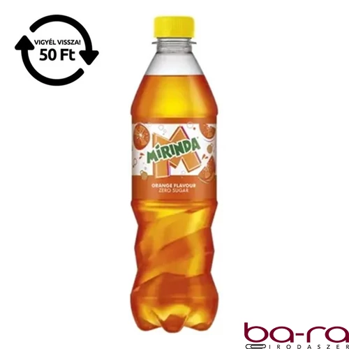 Üdítőital szénsavas MIRINDA Zero 0,5L DRS