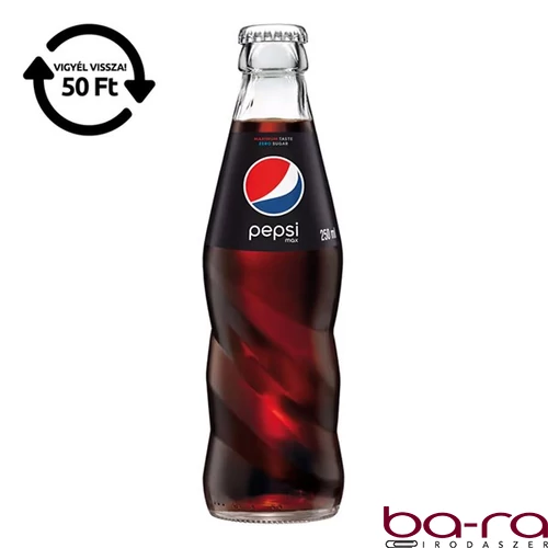 Üdítőital szénsavas PEPSI Black üveges 0,25L DRS