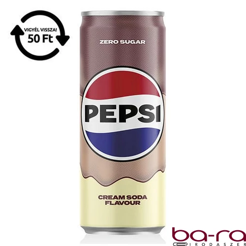 Üdítőital szénsavas PEPSI Treats Cream soda 0,24L DRS