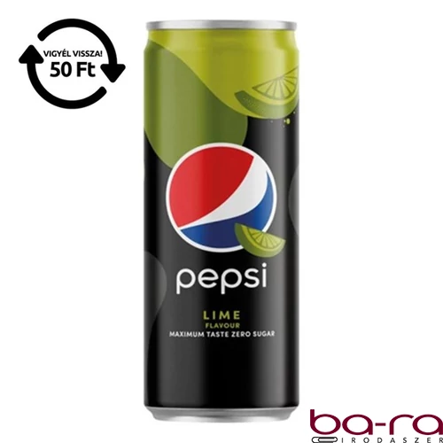 Üdítőital szénsavas PEPSI lime ízű dobozos 0,33L DRS
