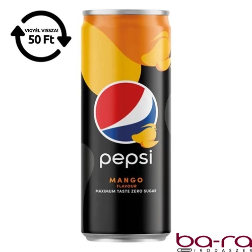 Üdítőital szénsavas PEPSI mangó ízű dobozos 0,33L DRS