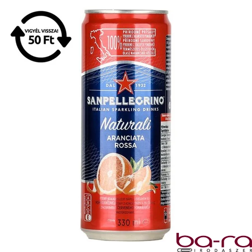 Üdítőital szénsavas SANPELLEGRINO Aranciata Rossa 0,33L DRS