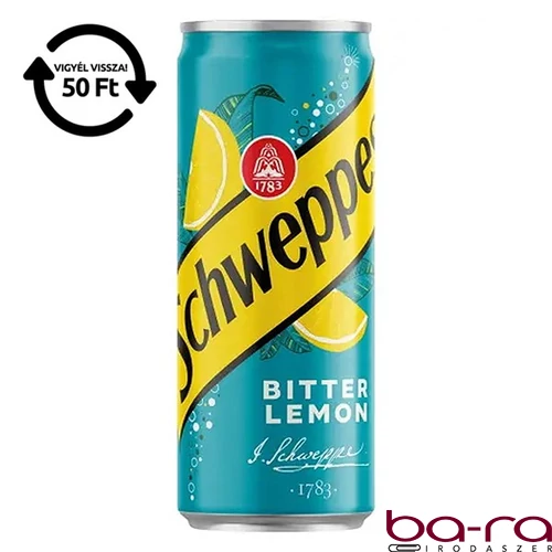 Üdítőital szénsavas SCHWEPPES Bitter Lemon 0,33L DRS