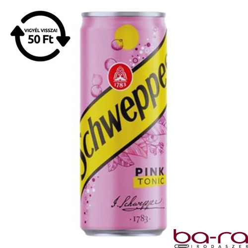 Üdítőital szénsavas SCHWEPPES Pink Tonic 0,33L DRS