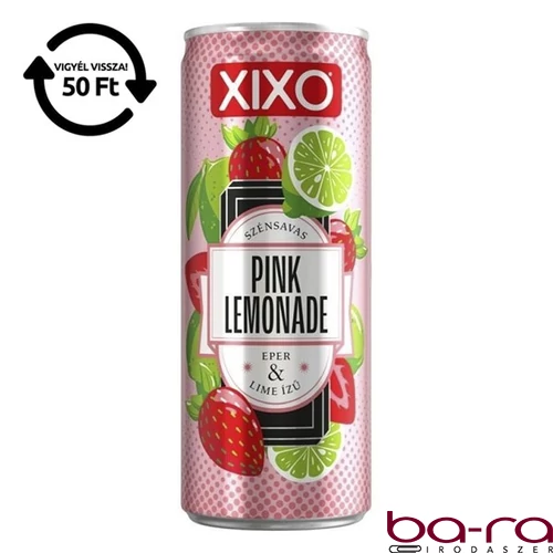 Üdítőital szénsavas XIXO Lemonade Pink 0,25L DRS