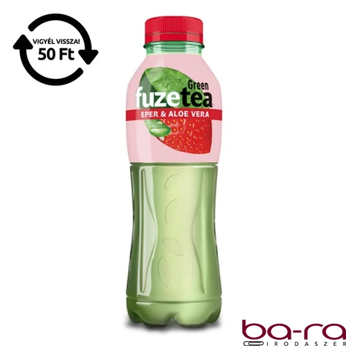 Üdítőital szénsavmentes FUZETEA Eper-Aloevera 0,5L DRS