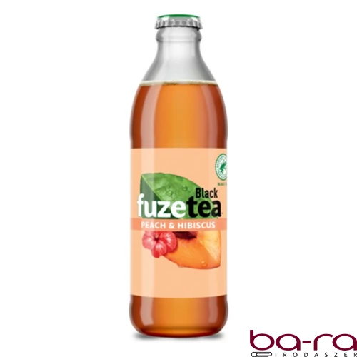 Üdítőital szénsavmentes FUZETEA Őszibarack-Hibiszkusz üveges 0,25L DRS