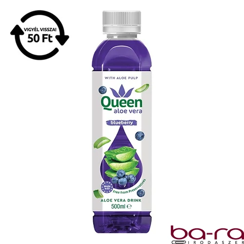 Üdítőital szénsavmentes QUEEN Aloe Vera Áfonya 0,5L DRS