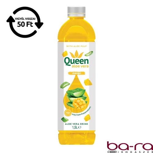 Üdítőital szénsavmentes QUEEN Aloe Vera Mangó 1,5L DRS