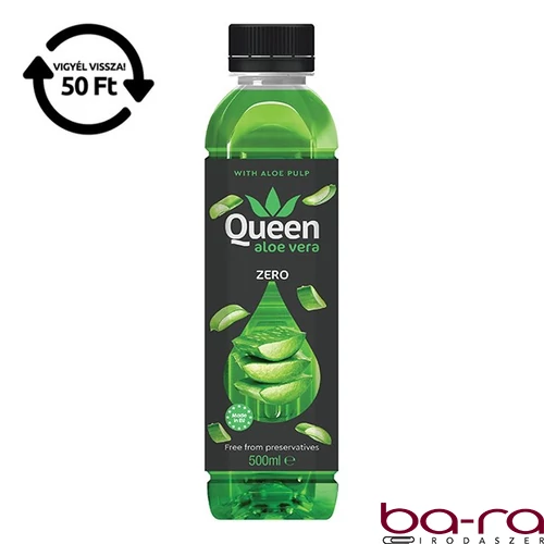 Üdítőital szénsavmentes QUEEN Aloe Vera Zero 0,5L DRS