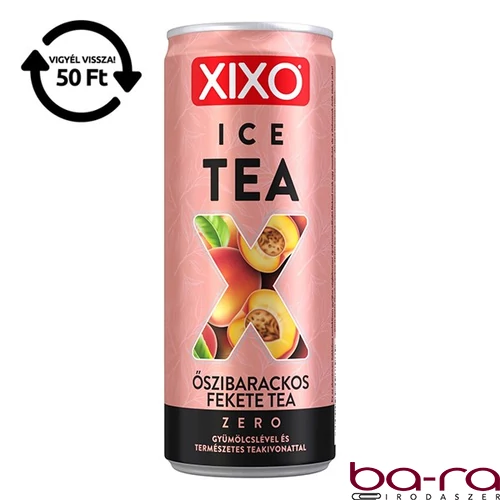 Üdítőital szénsavmentes XIXO Ice Tea Őszibarack Zero 0,25L DRS