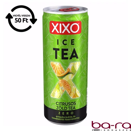 Üdítőital szénsavmentes XIXO Zöld tea Citrom Zero 0,25L DRS