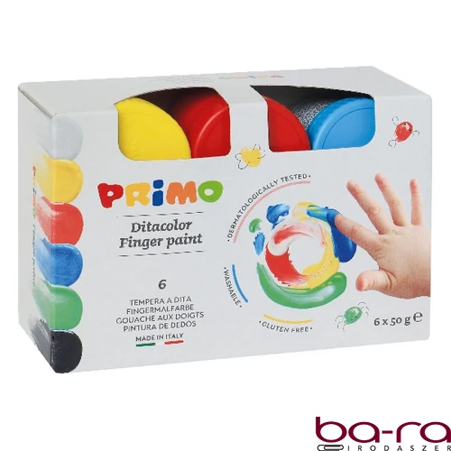 Ujjfesték PRIMO dobozos 50 g 6 szín/készlet
