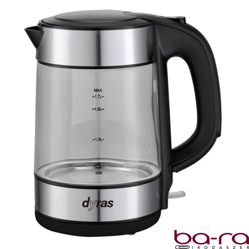 Üveg vízforraló DYRAS DYR WK-1509LED 1,7 liter inox