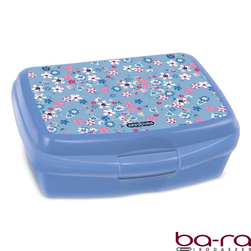 Uzsonnás doboz ARS UNA Pearl Blossom Blue műanyag 165x135x60 mm