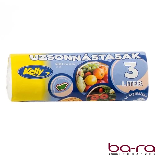 Uzsonnás és hűtőtasak KELLY rollnis 25x35 cm 3L 100 darabos