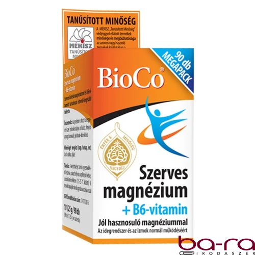 Vitamin BIOCO Szerves Magnézium + B6 Megapack 90 darab