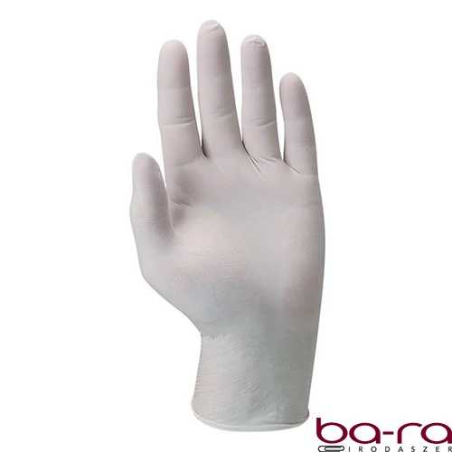 Gumikesztyű COVERGUARD latex púderes fehér XL 100 darab/doboz