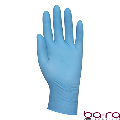 Gumikesztyű COVERGUARD nitril púdermentes kék L 100 darab/doboz