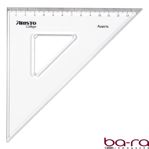 Vonalzó ARISTO College háromszög 45 fokos 20 cm