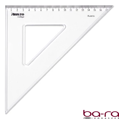 Vonalzó ARISTO College háromszög 45 fokos 25 cm