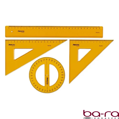 Vonalzókészlet ARISTO Contrast 4 darabos 30 cm sárga