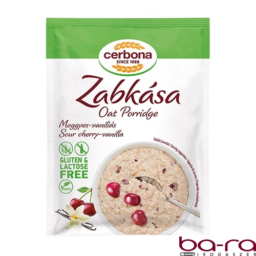 Zabkása CERBONA meggyel és vaníliával gluténmentes 50 g