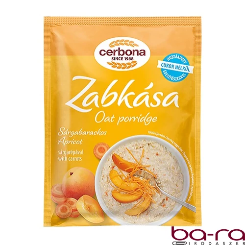 Zabkása CERBONA sárgabarackkal hozzáadott cukor nélkül 50 g