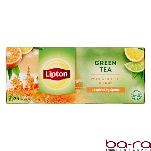 Zöld tea LIPTON Citrus 25 filter/doboz