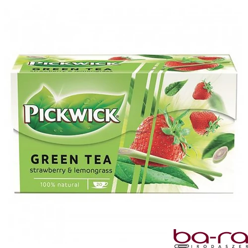 Zöld tea PICKWICK eper-citromfű 20 filter/doboz