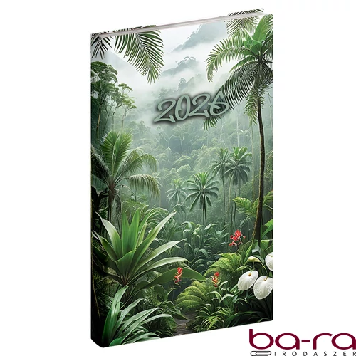 Zsebnaptár REALSYSTEM Picture álló fehér lapos Tropical 2026.