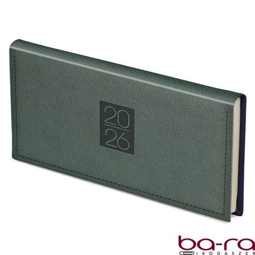 Zsebnaptár TOPTIMER Classic C030 fekvő sárga lapos zöld 2026.