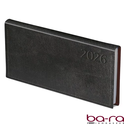 Zsebnaptár TOPTIMER Traditional T030 fekvő fehér lapos fekete 2026.