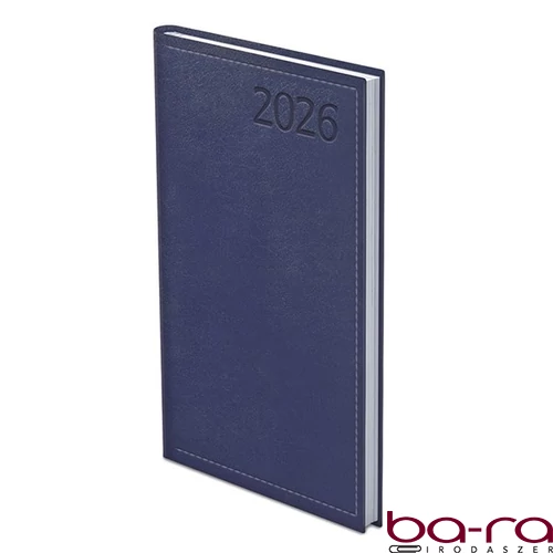 Zsebnaptár TOPTIMER Traditional T035 álló fehér lapos kék 2026.