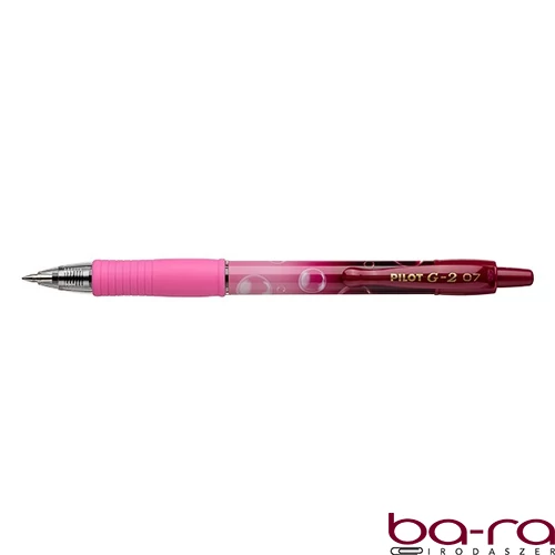 Zseléstoll PILOT G2 Bubble 0,7 rózsaszín test kék írásszín