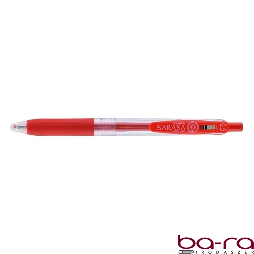 Zseléstoll ZEBRA Sarasa Retractable nyomógombos 0,5 mm piros
