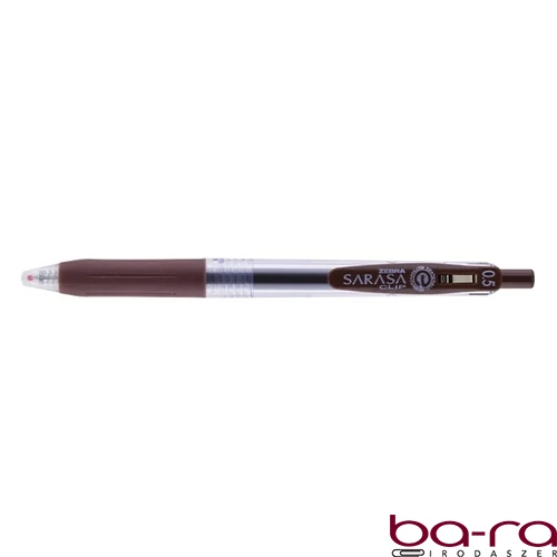 Zseléstoll ZEBRA Sarasa nyomógombos 0,5 mm barna