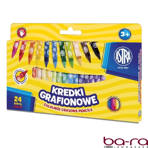 Zsírkréta ASTRA kerek hegyezett 24 színű