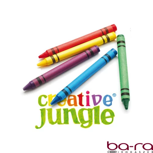 Zsírkréta CREATIVE JUNGLE kerek hegyezett 12 színű